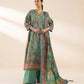 3 Piece - Printed Zari Lawn Suit