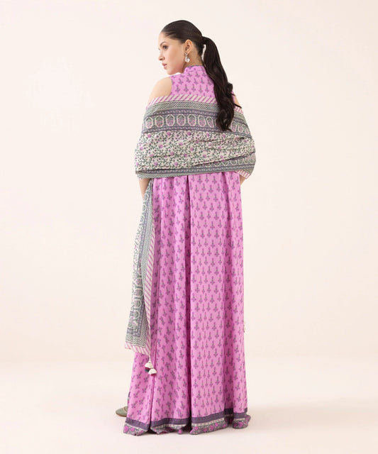 3 Piece - Printed Light Linen Suit