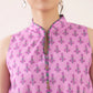 3 Piece - Printed Light Linen Suit