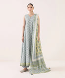3 Piece - Printed Light Linen Suit