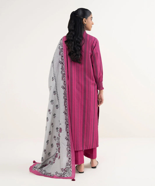 3 Piece - Printed Light Khaddar Suit