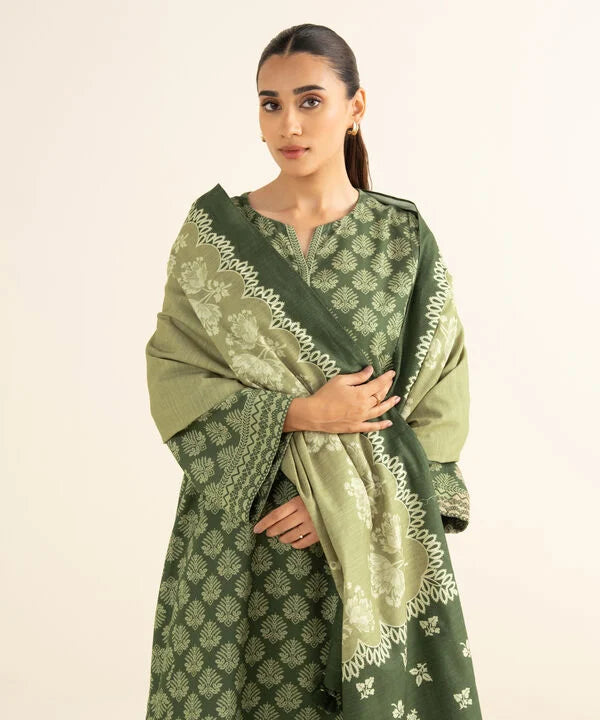 3 Piece - Printed Light Khaddar Suit