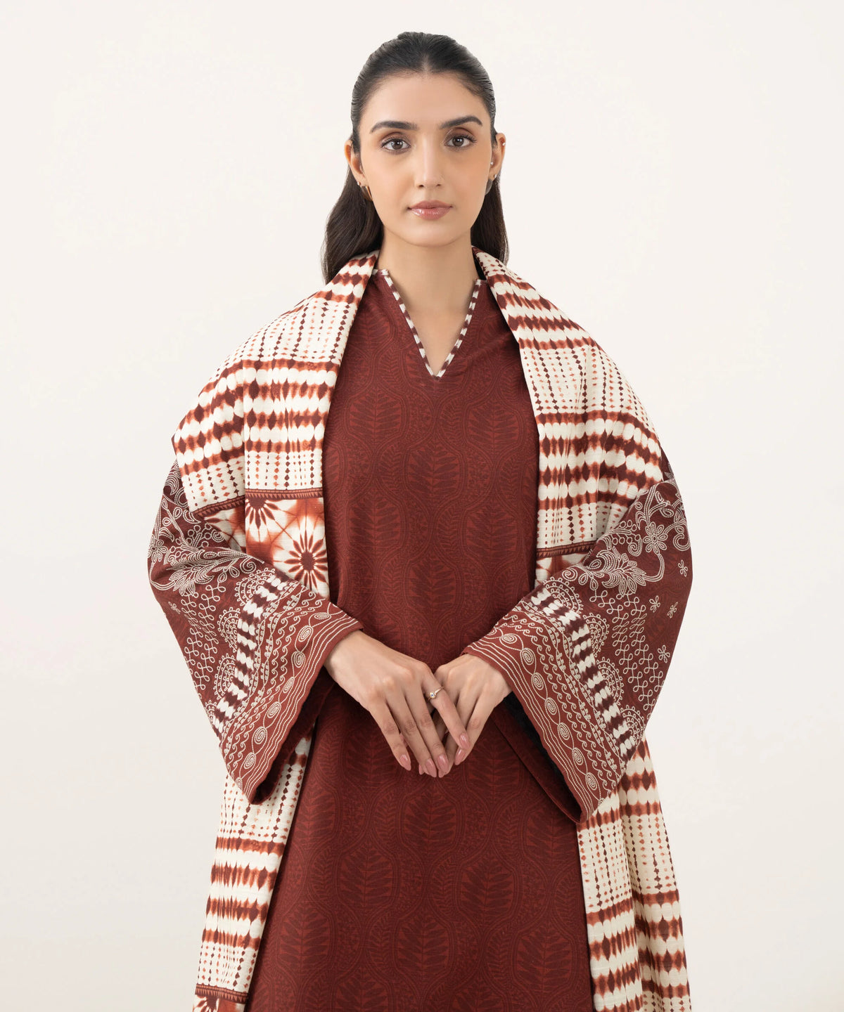 3 Piece - Printed Light Khaddar Suit
