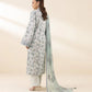 3 Piece - Embroidered Cotton Satin Suit