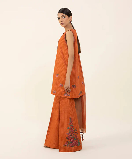 3 Piece - Embroidered Cambric Suit