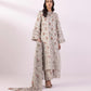 3 Piece - Embroidered Cotton Satin Suit