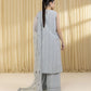 3 Piece - Embroidered Cotton Jacquard Suit