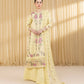 3 Piece - Embroidered Cotton Satin Suit