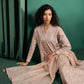 3 Piece - Embroidered Cotton Satin Suit