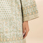 3 Piece - Embroidered Cotton Satin Suit