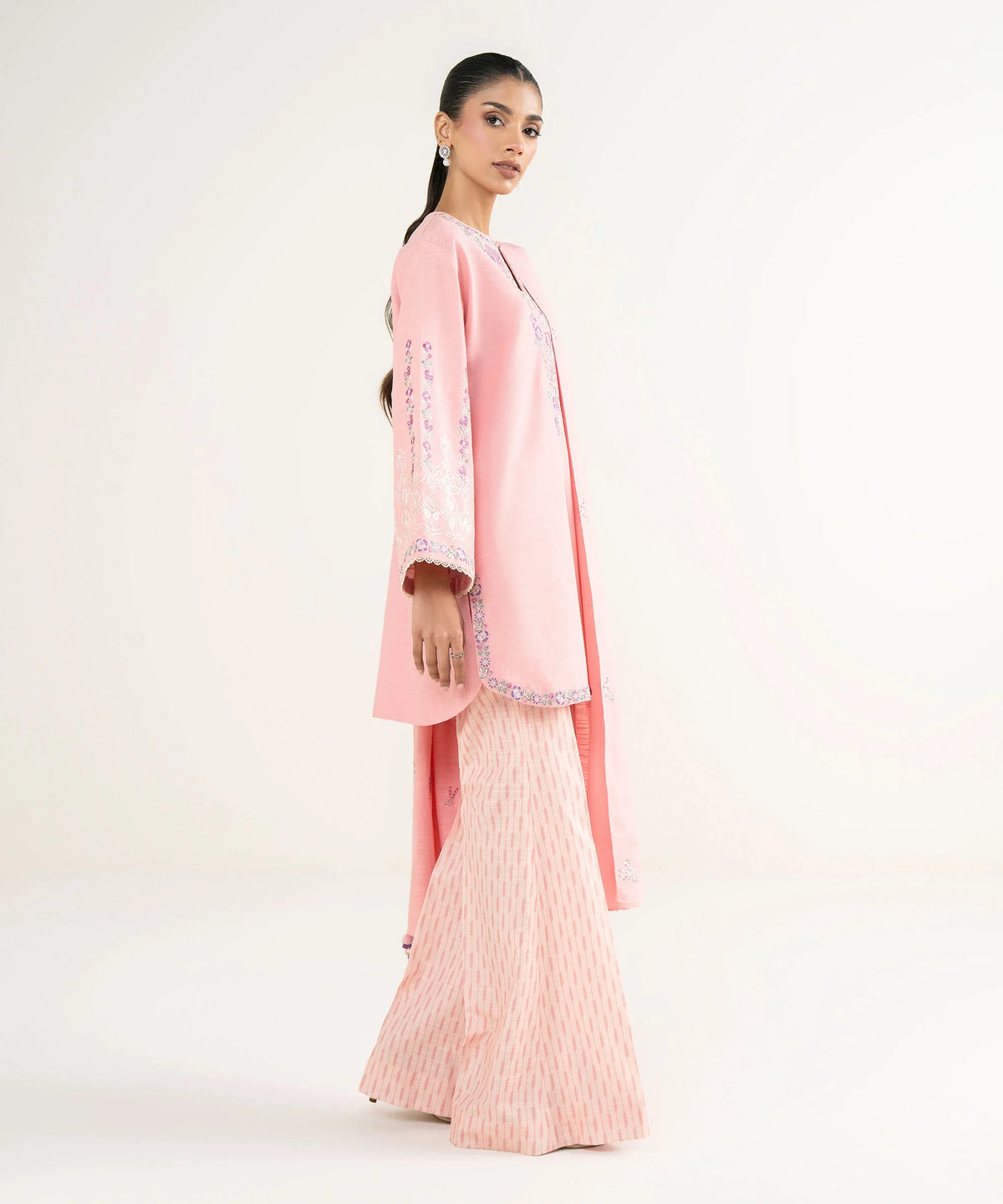 3 Piece - Embroidered Khaddar Suit