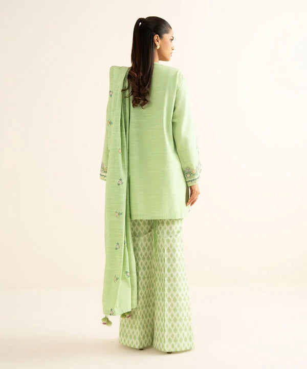 3 Piece - Embroidered Khaddar Suit