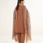 3 Piece - Embroidered Cotton Jacquard Suit