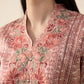 3 Piece - Embroidered Satin Suit