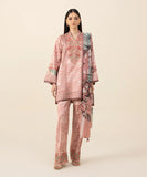 3 Piece - Embroidered Satin Suit