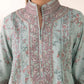 3 Piece - Embroidered Silk Suit