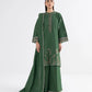 3 Piece - Embroidered Khaddar Suit