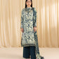 3 Piece - Printed Satin Suit