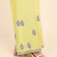 Embroidered Raw Silk Flared Pants