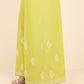 Embroidered Raw Silk Flared Pants