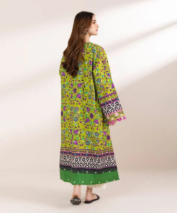 Embroidered Front-open Jacket