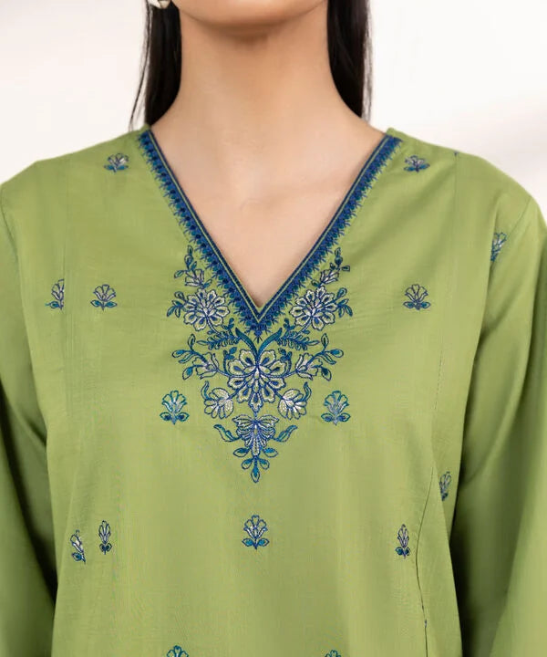 Embroidered Crosshatch Shirt