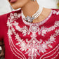 3 Piece - Embroidered Raw Silk Suit