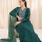 3 Piece - Embroidered Raw Silk Suit