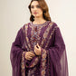 3 Piece - Embroidered Cotton Net Suit