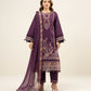 3 Piece - Embroidered Cotton Net Suit