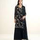 3 Piece - Embroidered Chiffon Suit