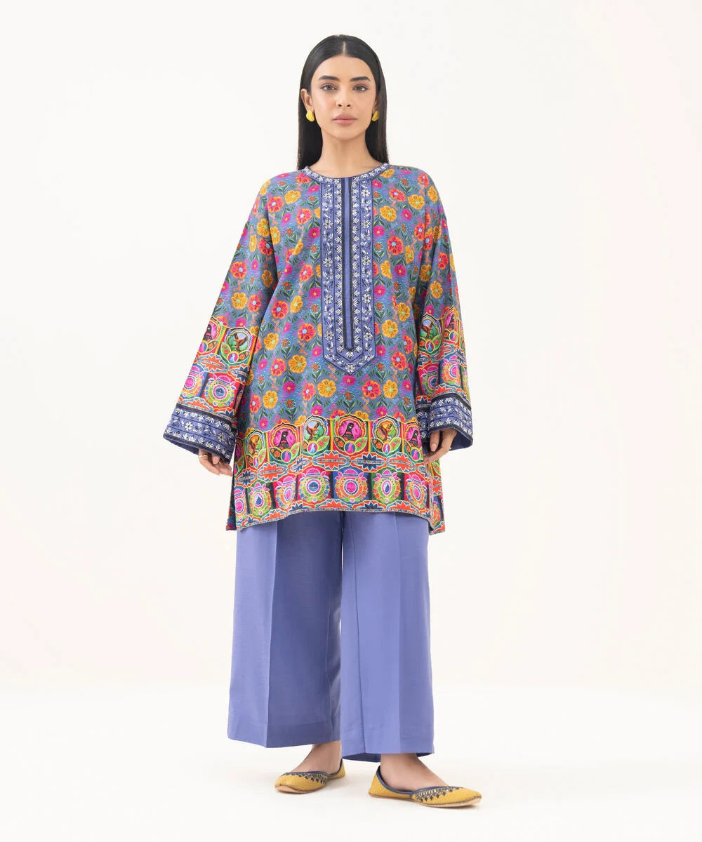 Embroidered Light Khaddar Shirt