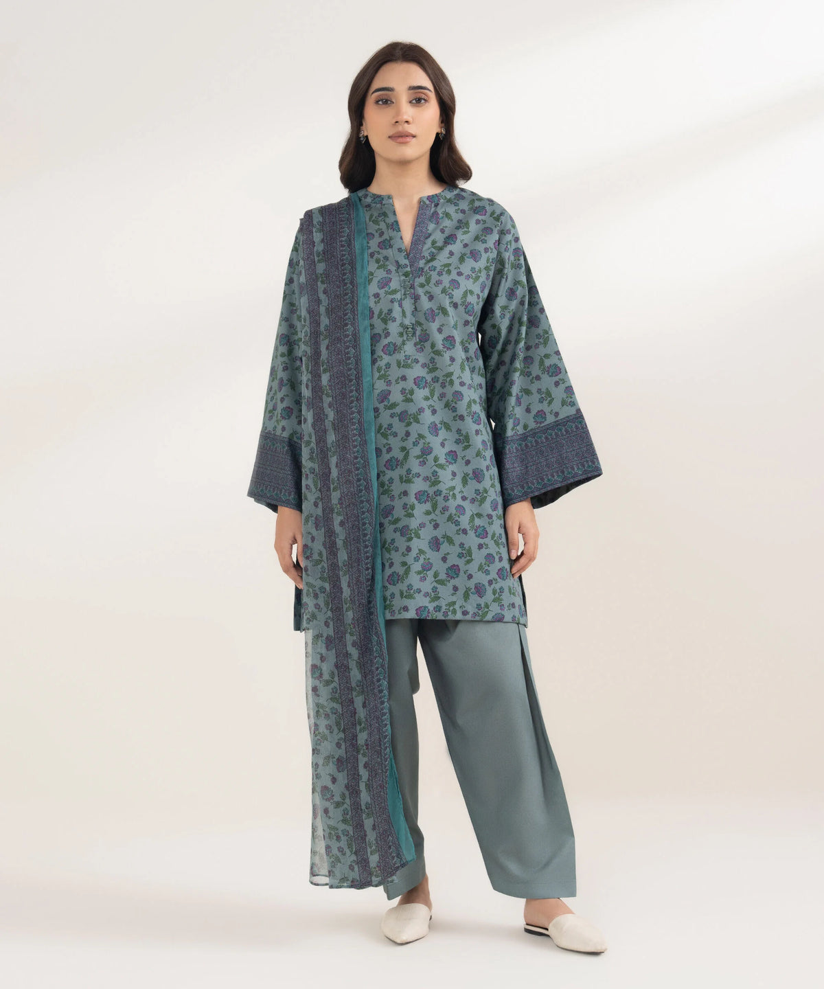 3 Piece - Printed Lawn Suit