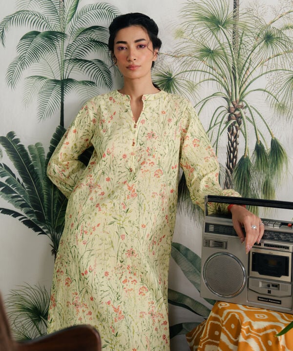 Printed Seersucker Shirt