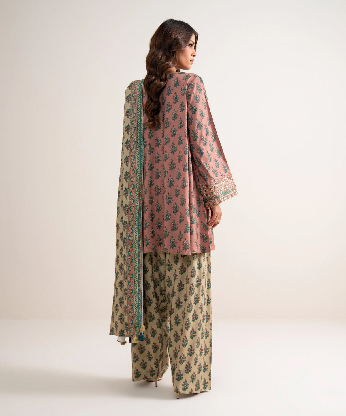 3 Piece - Embroidered Linen Suit