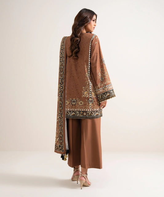 3 Piece - Embroidered Cotton Viscose Suit