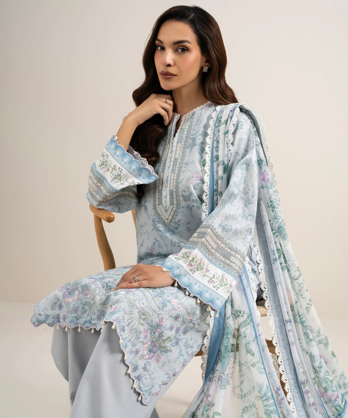 3 Piece - Embroidered Lawn Suit