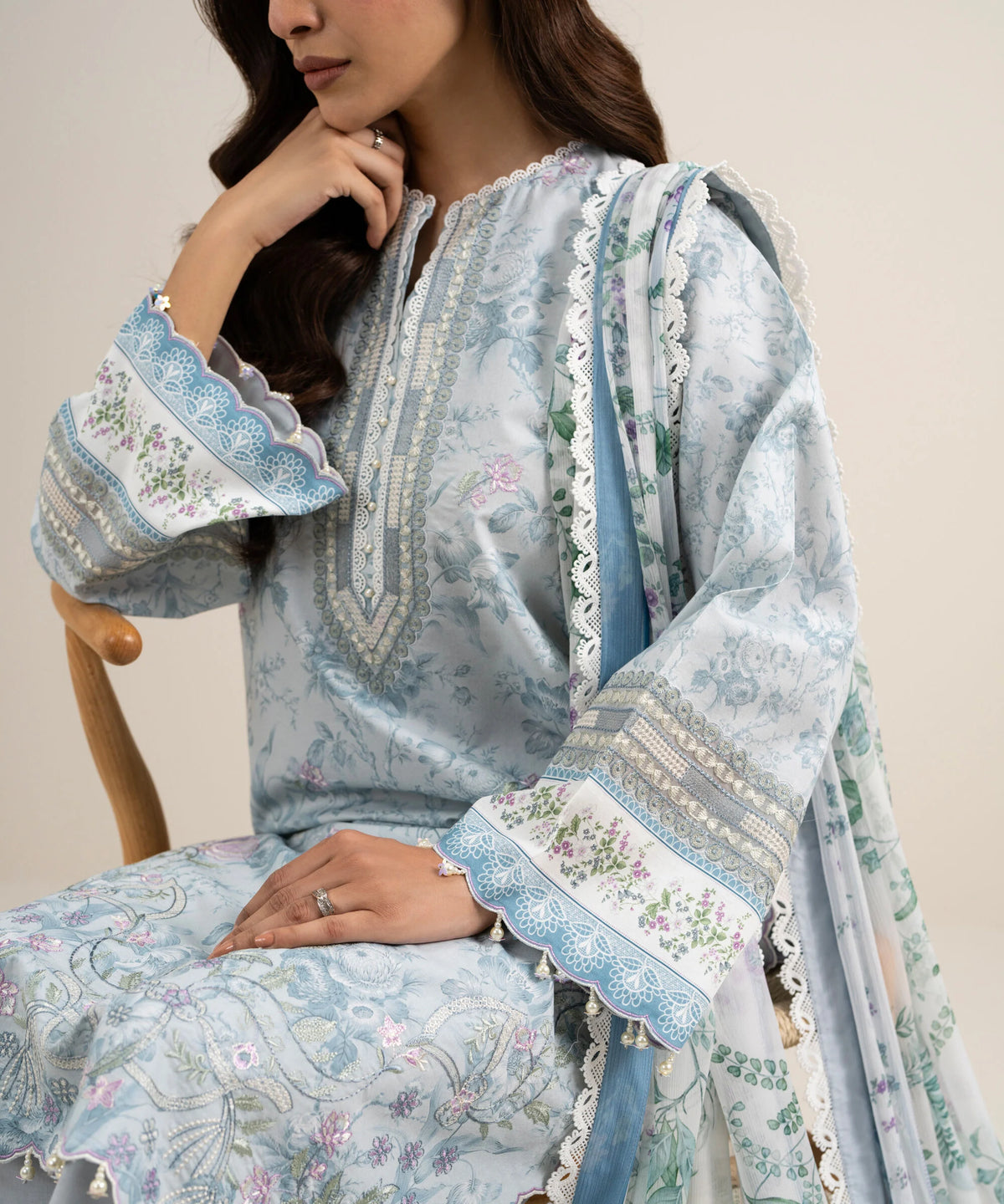 3 Piece - Embroidered Lawn Suit