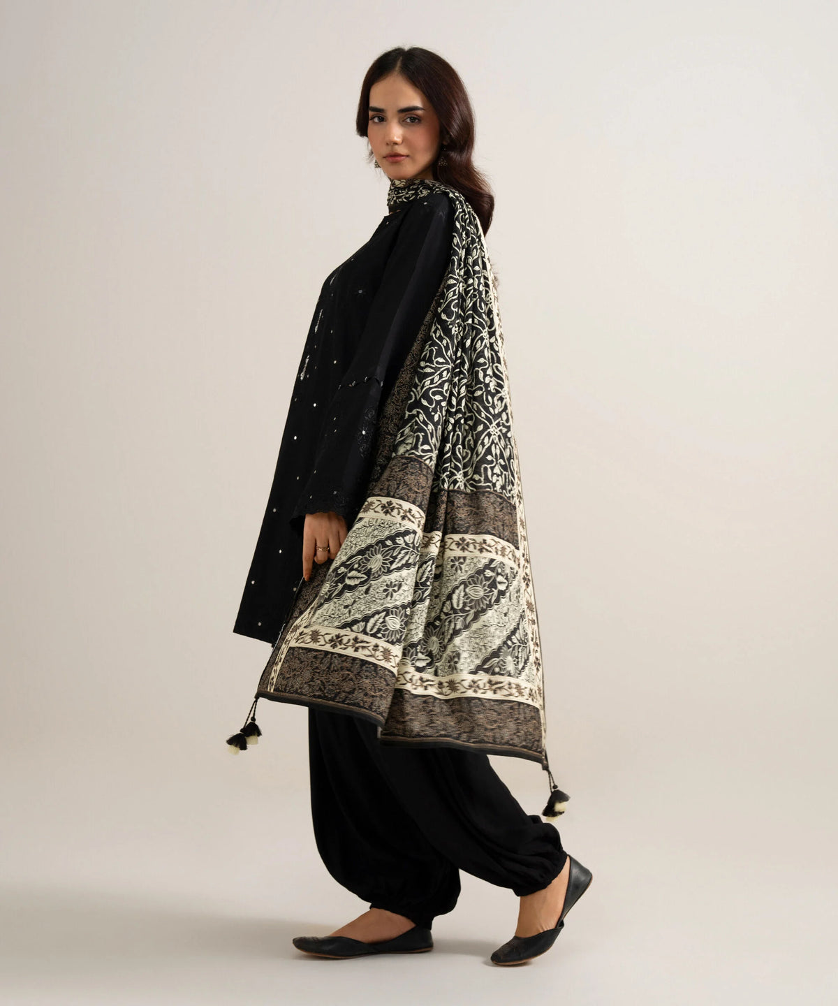 3 Piece - Embroidered Linen Suit