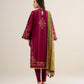 3 Piece - Embroidered Cotton Viscose Suit