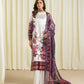 3 Piece - Printed Satin Suit