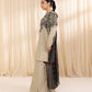 3 Piece - Embroidered Cotton Satin Suit