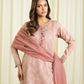3 Piece - Embroidered Cotton Jacquard Suit