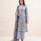 3 Piece - Embroidered Satin Suit