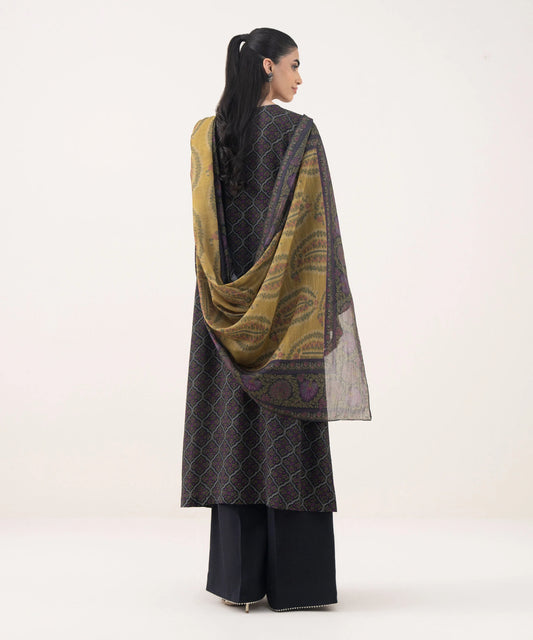 3 Piece - Embroidered Viscose Suit