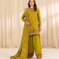 3 Piece - Embroidered Cotton Net Suit