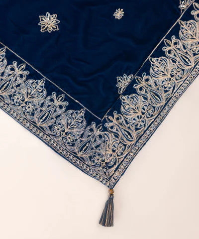 Embroidered Velvet Dupatta