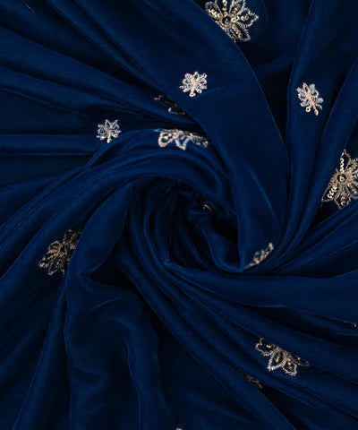 Embroidered Velvet Dupatta