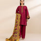 3 Piece - Embroidered Light Khaddar Suit