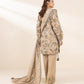 3 Piece - Embroidered Light Khaddar Suit
